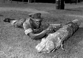 Vietnam soldier with 1911 pistol